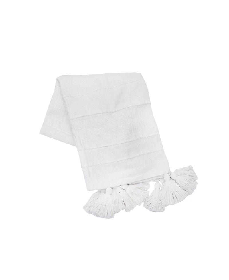 Barton White Throw Blanket