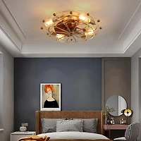 Streamdale Low-Profile Caged Ceiling Fan with Remote