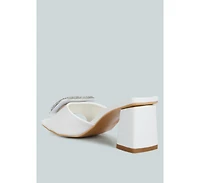 naflah rhinestone embellished slip on sandals