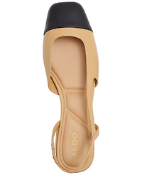 Aldo Women's Amandine Slingback Cap Toe Block-Heel Flats