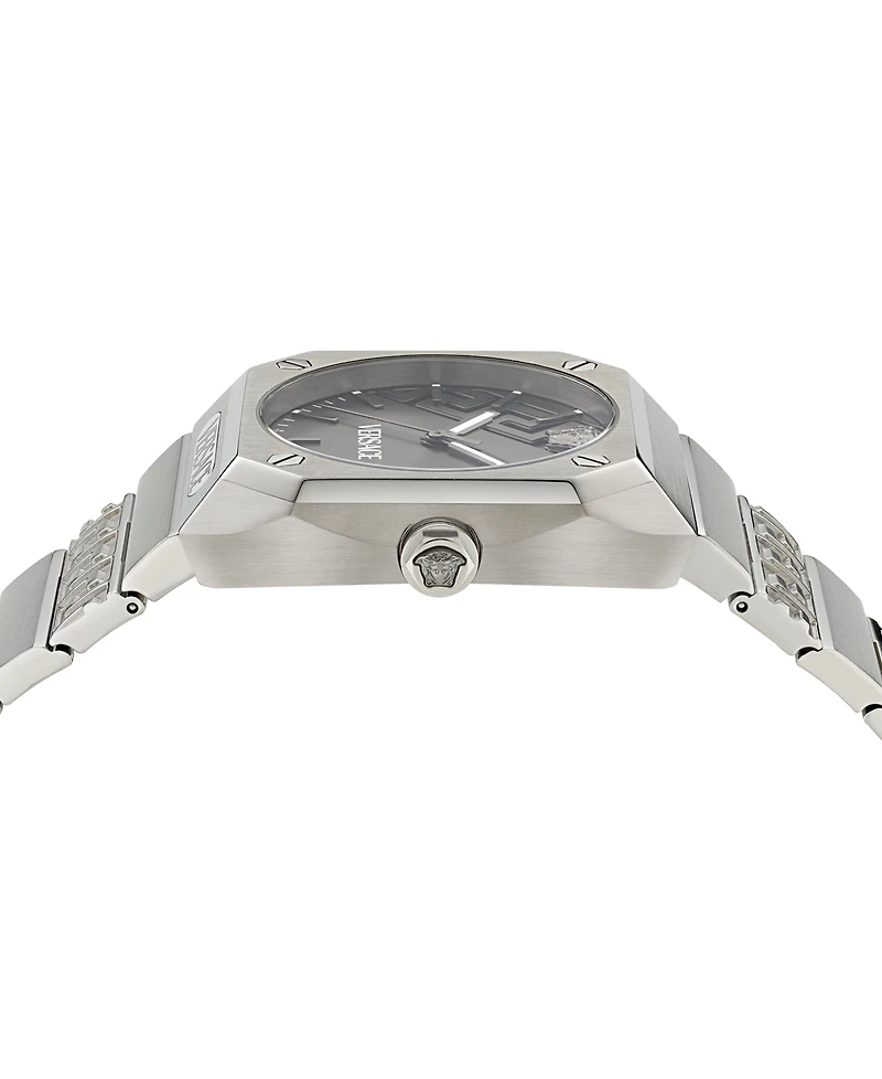 Versace Men's Swiss Gray Titanium Bracelet Watch 44mm