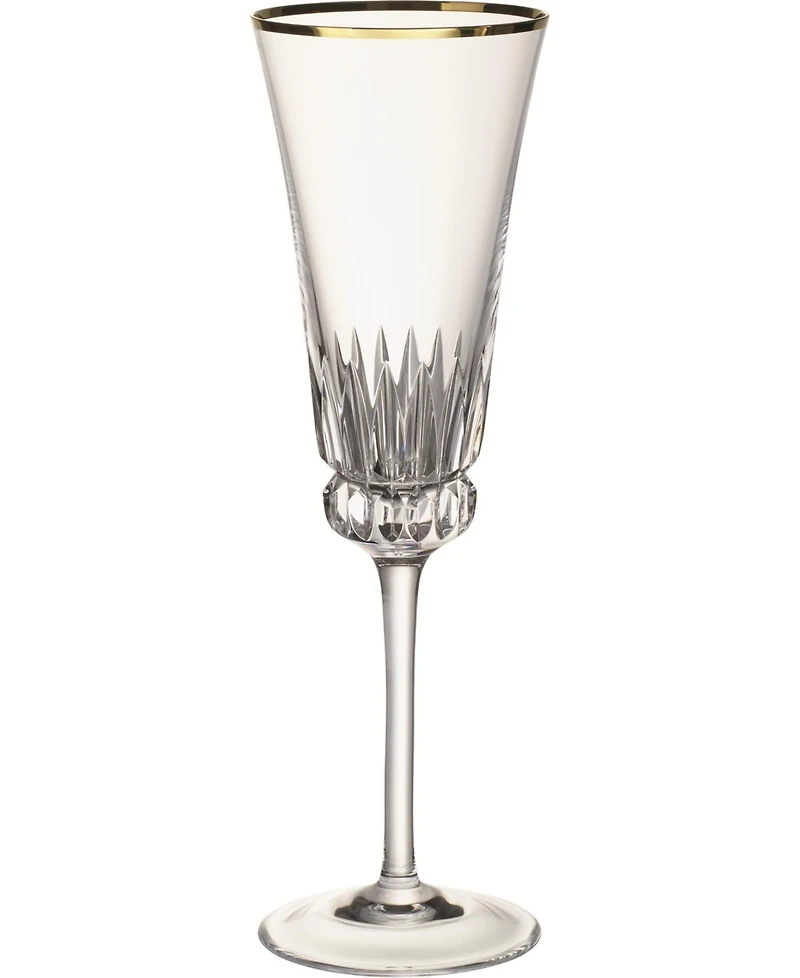 Villeroy & Boch Grand Royal Gold-Tone Flute Glasses, Pair of 2