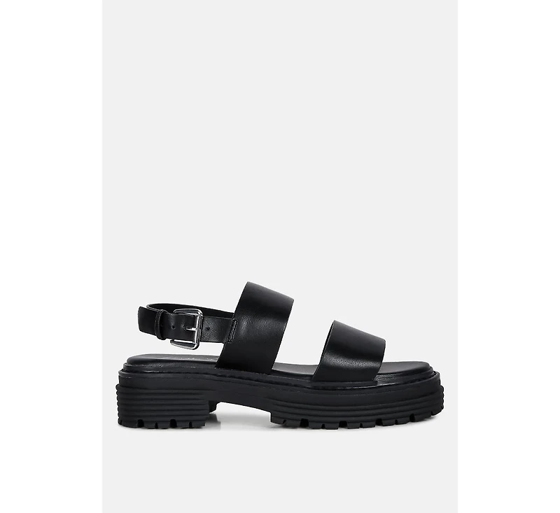 joan dual strap platforms sandals with buckle