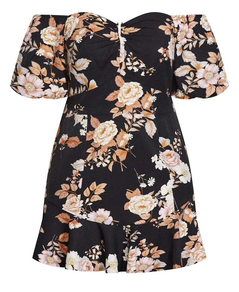 City Chic Plus Size Aria Floral Dress
