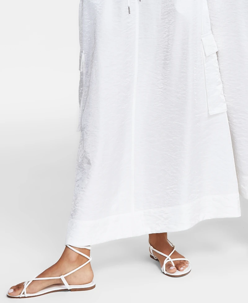 Bar Iii Women's Metallic Cargo Maxi Skirt, Created for Macy's