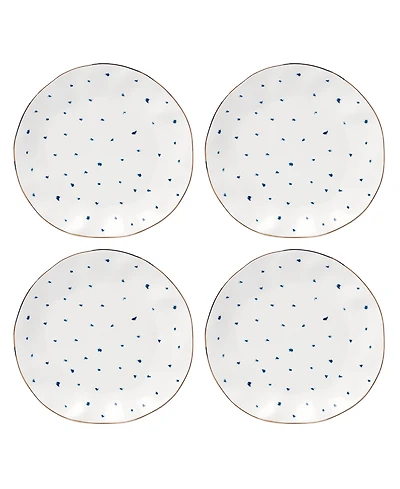 Lenox Blue Bay Dots Dinner Plates, Set of 4