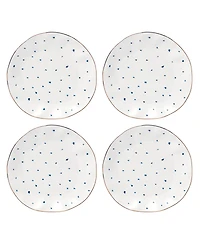 Lenox Blue Bay Dots Dinner Plates, Set of 4