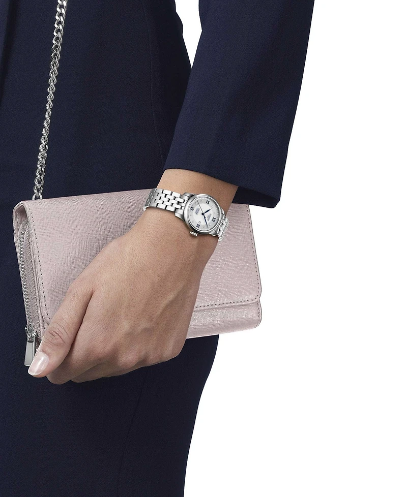 Tissot Women's Swiss Automatic Le Locle Diamond Accent Stainless Steel Bracelet Watch 29mm