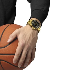 Tissot Men's Swiss Chronograph Supersport Gts Gold Pvd Stainless Steel Bracelet Watch 46mm
