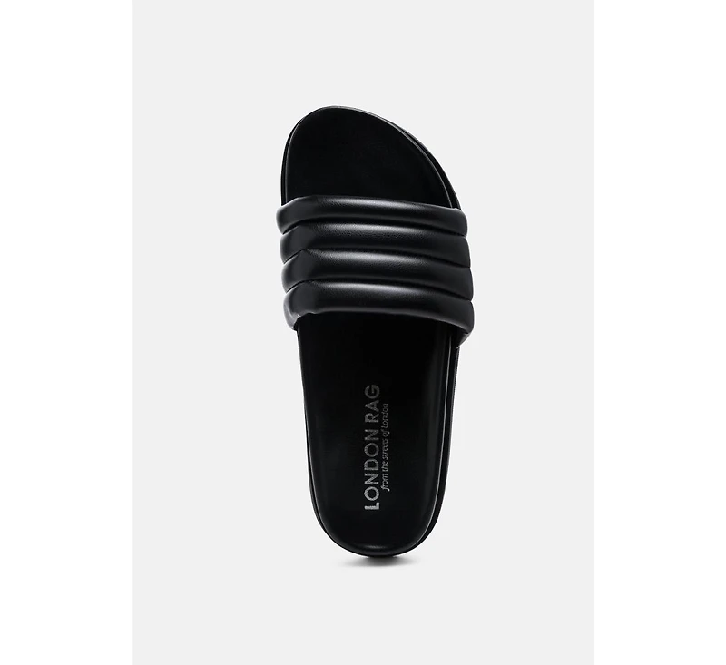 sponge quilted pool slides flats