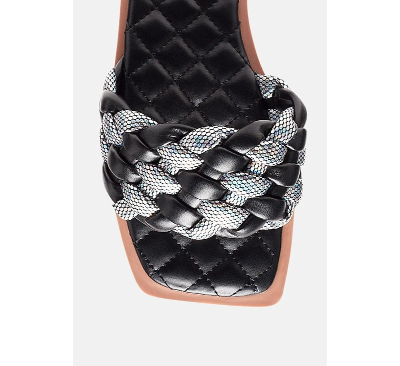 Women's Allium Metallic Woven Strap Flats