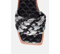 Women's Allium Metallic Woven Strap Flats