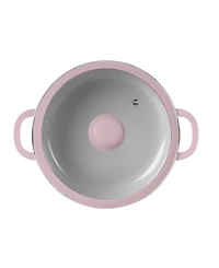 Sedona Kitchen Aluminum 3.5 Qt Caldero with Silicone Rim Glass Lid and Silicone Handle Holder