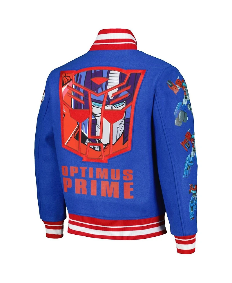 Men's Freeze Max Royal Transformers Roll Out Full-Zip Varsity Jacket