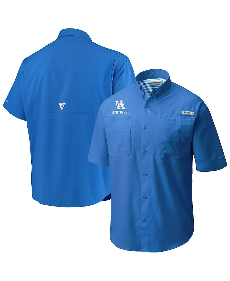 Men's Columbia Royal Kentucky Wildcats Big and Tall Collegiate Tamiami Button-Down Shirt