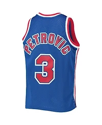 Big Boys Mitchell & Ness Drazen Petrovic Blue New Jersey Nets 1992/93 Hardwood Classics Swingman