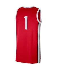 Men's Nike #1 Scarlet Ohio State Buckeyes Limited Basketball Jersey
