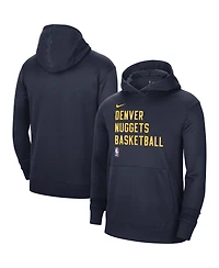 Men's and Women's Nike Navy Denver Nuggets 2023/24 Performance Spotlight On-Court Practice Pullover Hoodie