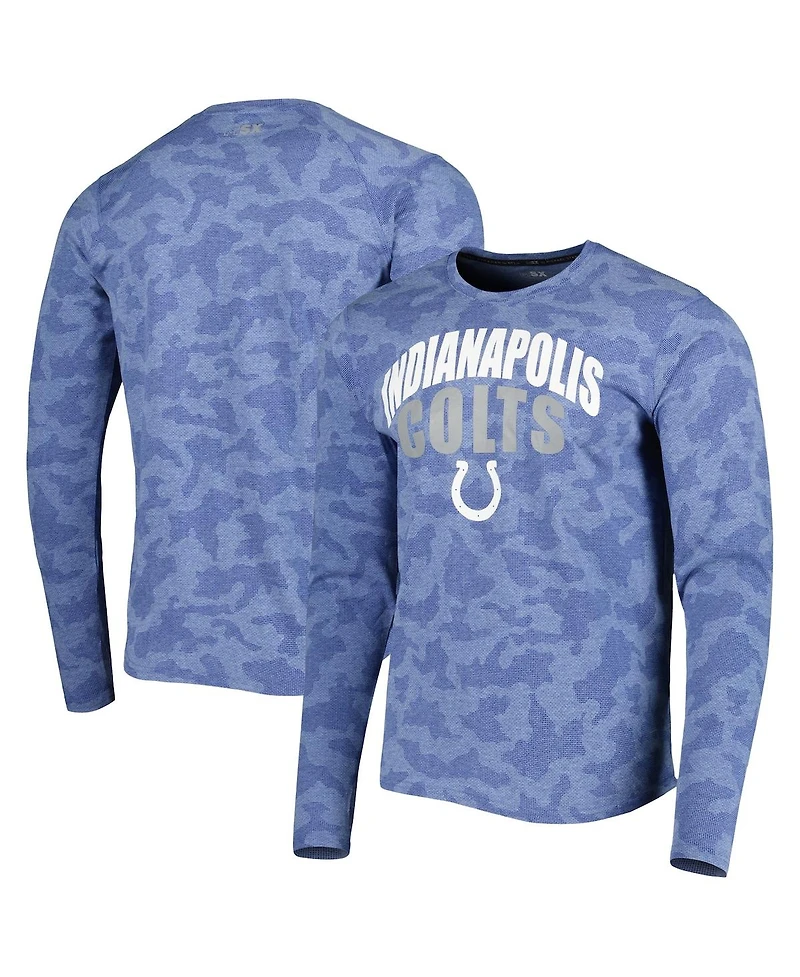 Men's Msx by Michael Strahan Royal Indianapolis Colts Performance Camo Long Sleeve T-shirt