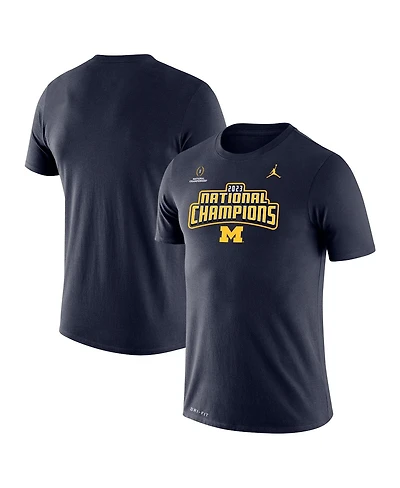 Men's Jordan Brand Navy Michigan Wolverines College Football Playoff 2023 National Champions Legend Performance T-shirt