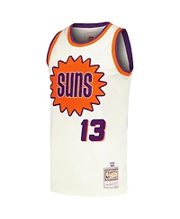 Men's Mitchell & Ness Steve Nash Cream Phoenix Suns Chainstitch Swingman Jersey
