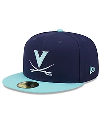 Men's New Era Navy, Light Blue Virginia Cavaliers 59FIFTY Fitted Hat