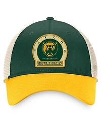 Men's Top of the World Green Baylor Bears Refined Trucker Adjustable Hat