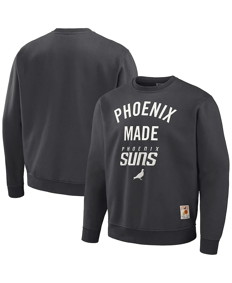 Men's Nba x Staple Anthracite Phoenix Suns Plush Pullover Sweatshirt