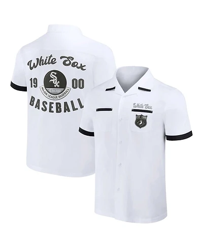 Men's Darius Rucker Collection by Fanatics White Chicago Sox Bowling Button-Up Shirt