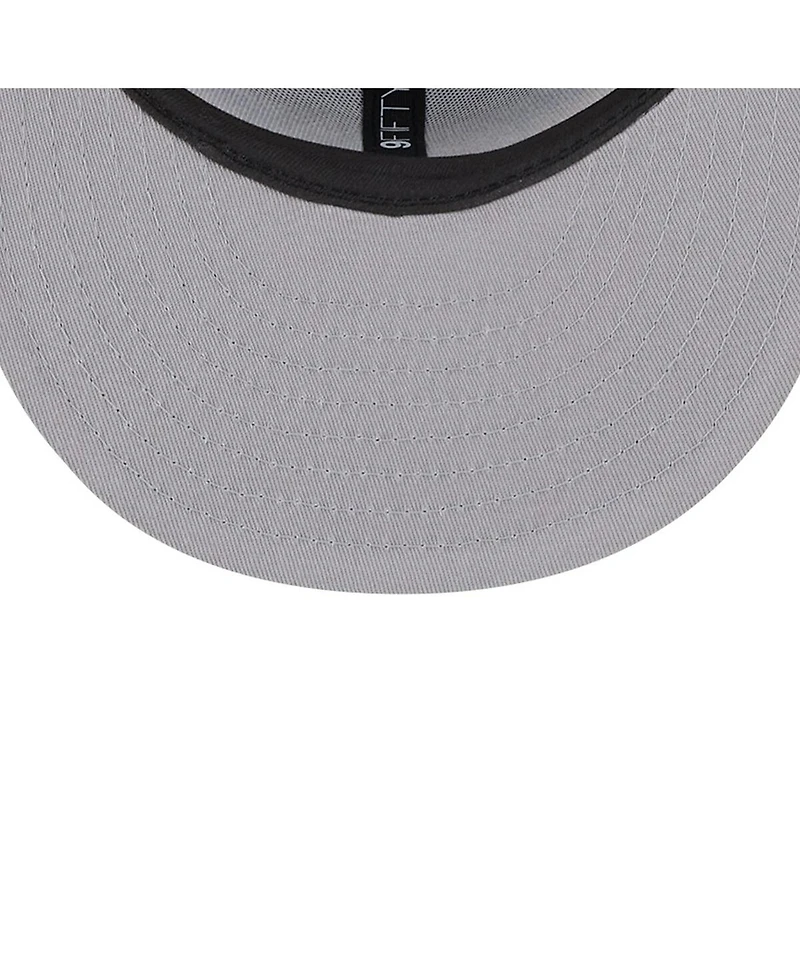Men's New Era Gray Golden State Warriors Chenille Band 9FIFTY Snapback Hat