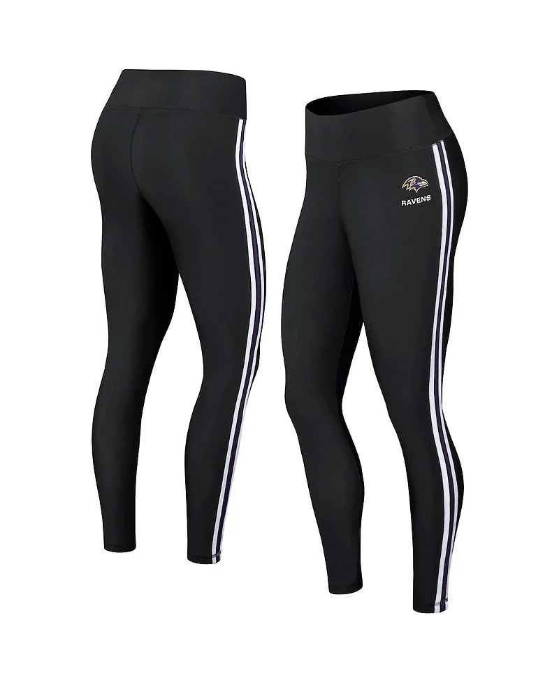 Women's Wear by Erin Andrews Black Baltimore Ravens Color Block Leggings