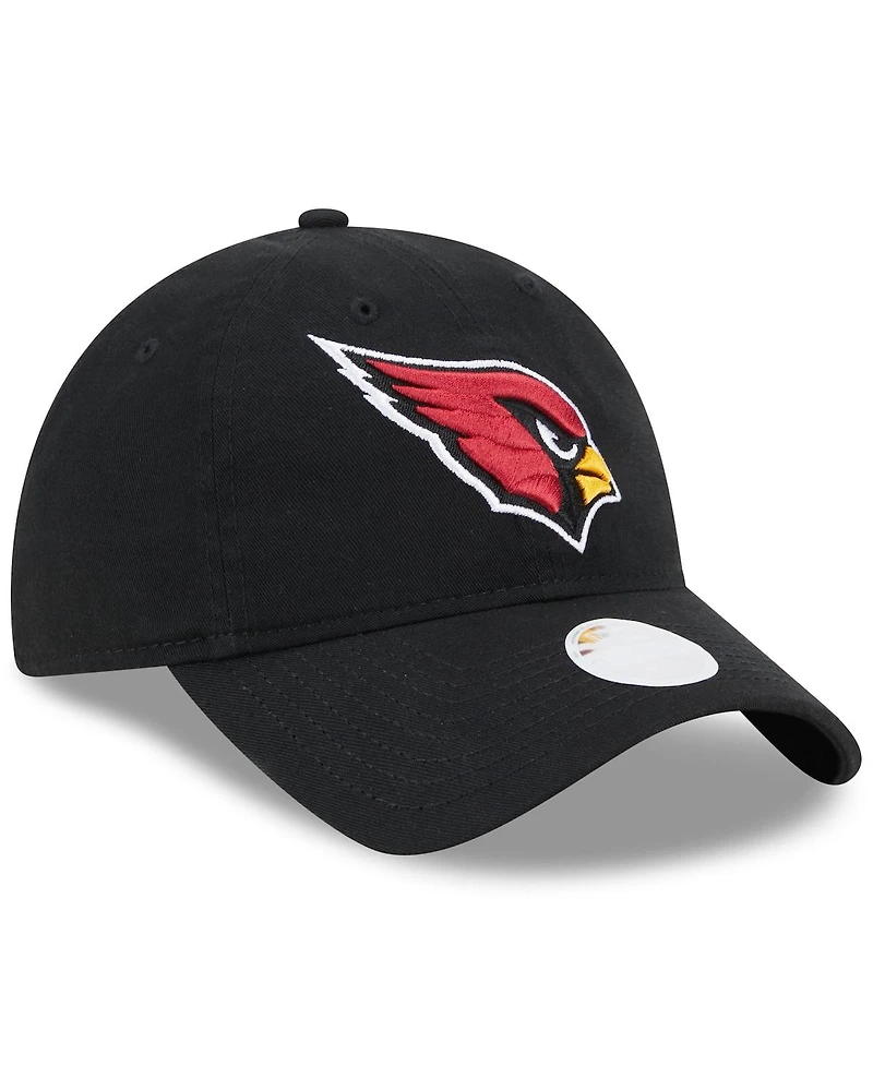 Women's New Era Black Arizona Cardinals Main Core Classic 2.0 9TWENTY Adjustable Hat