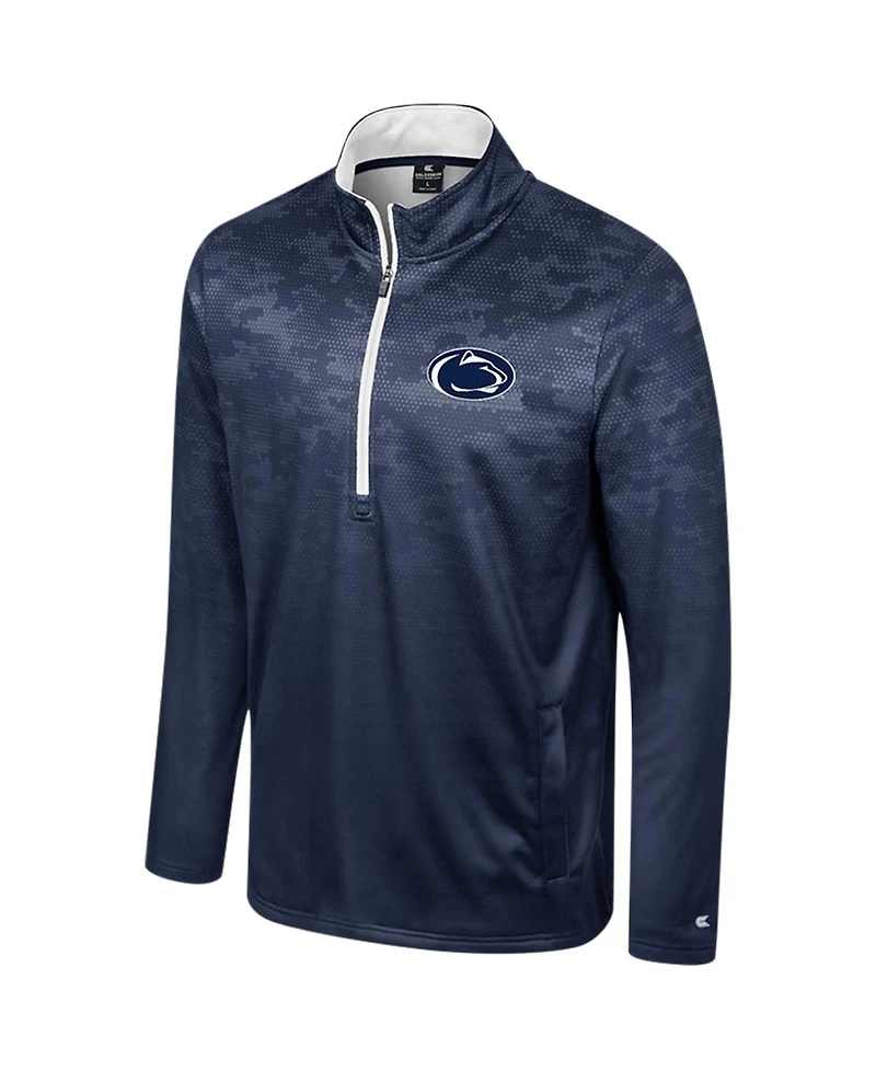 Men's Colosseum Navy Penn State Nittany Lions The Machine Half-Zip Jacket
