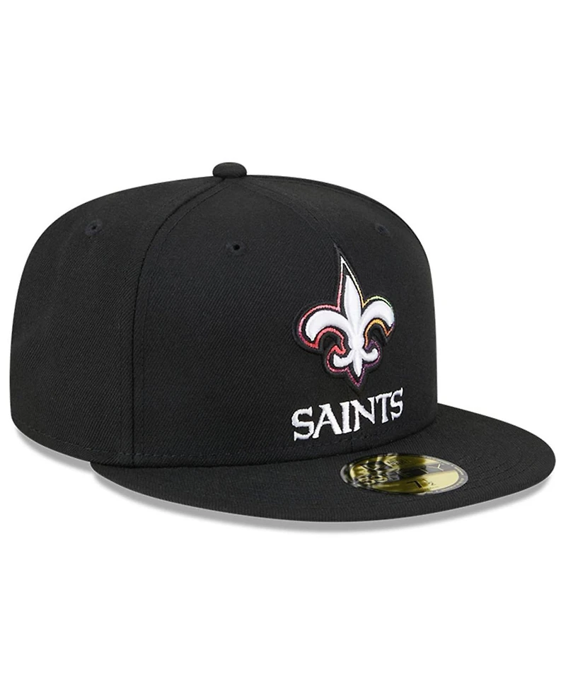 Men's New Era Black New Orleans Saints 2023 Nfl Crucial Catch 59FIFTY Fitted Hat