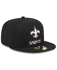 Men's New Era Black New Orleans Saints 2023 Nfl Crucial Catch 59FIFTY Fitted Hat