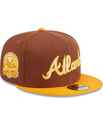 Men's New Era Brown Atlanta Braves Tiramisu 59FIFTY Fitted Hat