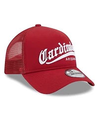 Men's New Era Cardinal Arizona Cardinals Caliber Trucker 9FORTY Adjustable Hat