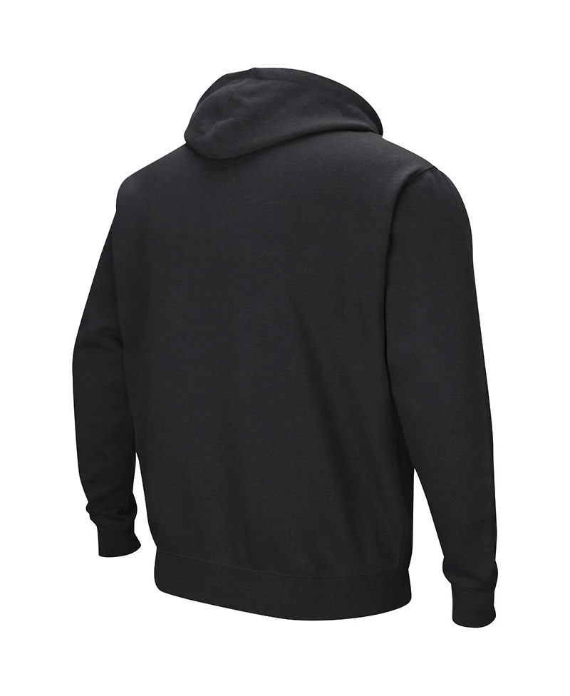 Men's Colosseum Black Tcu Horned Frogs Double Arch Pullover Hoodie