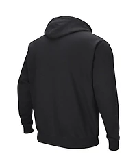 Men's Colosseum Black Tcu Horned Frogs Double Arch Pullover Hoodie