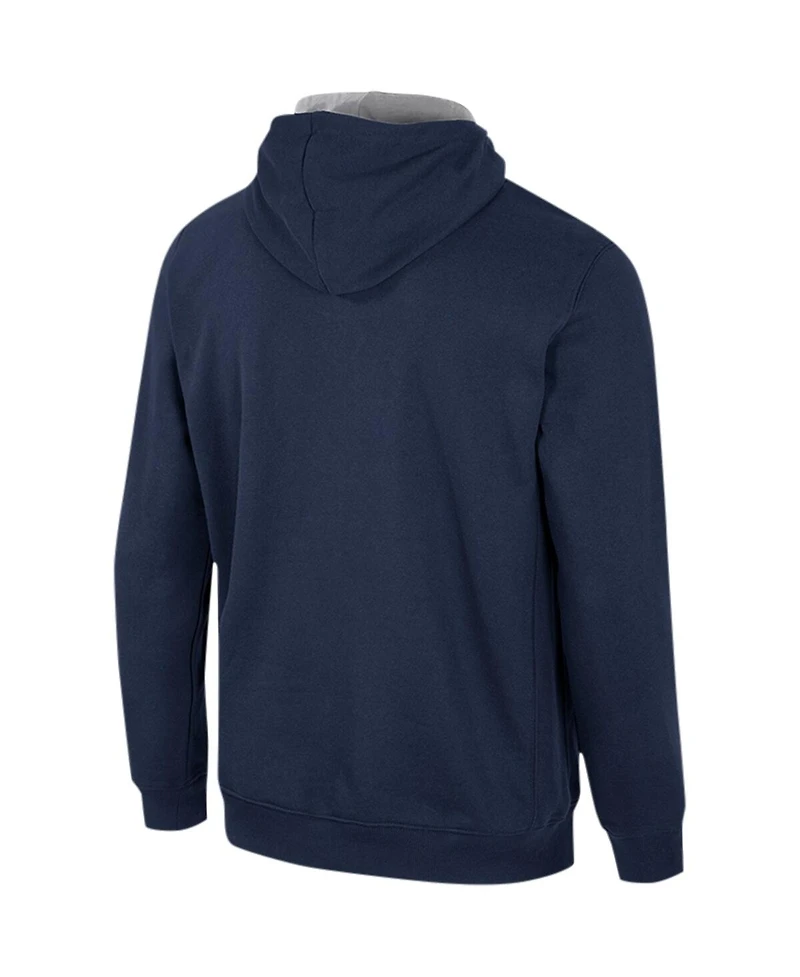 Men's Colosseum Navy Georgetown Hoyas Team Half-Zip Pullover Hoodie