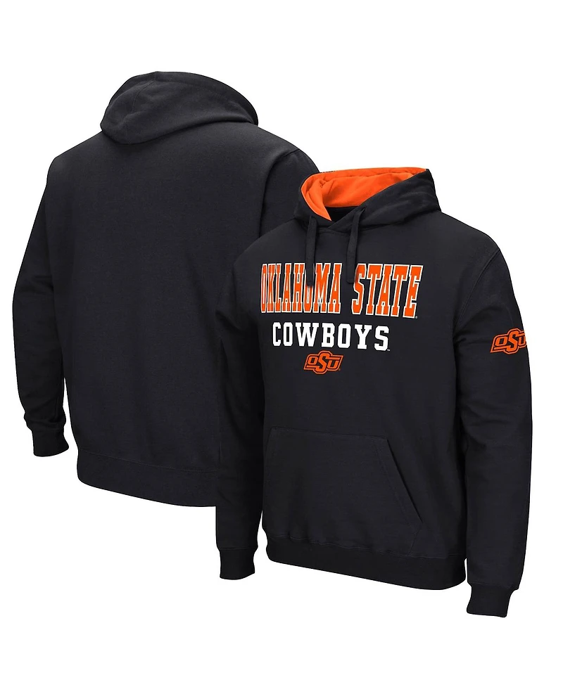 Men's Colosseum Black Oklahoma State Cowboys Sunrise Pullover Hoodie