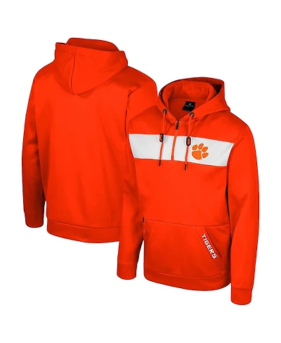 Men's Colosseum Orange Clemson Tigers Quarter-Zip Hoodie