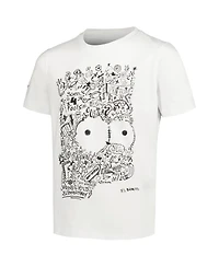 Big Boys and Girls Freeze Max White The Simpsons Bart Sketch T-shirt