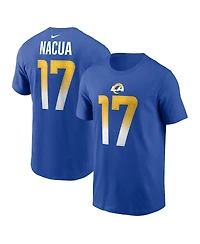 Men's Nike Puka Nacua Royal Los Angeles Rams Player Name and Number T-shirt