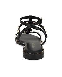 Nine West Women's Marcila Studded Strappy Flat Sandals