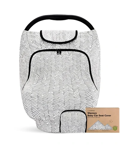 KeaBabies Warmzy Baby Car Seat Cover, Universal Stretch Fit Infant Carseat Covers for Babies, Winter Canopy