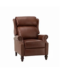 Pierce Genuine Leather Recliner with Nailhead Trims