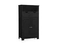 Wooden Bathroom Side Cabinet with 2 Drawers and Doors for Extra Storage