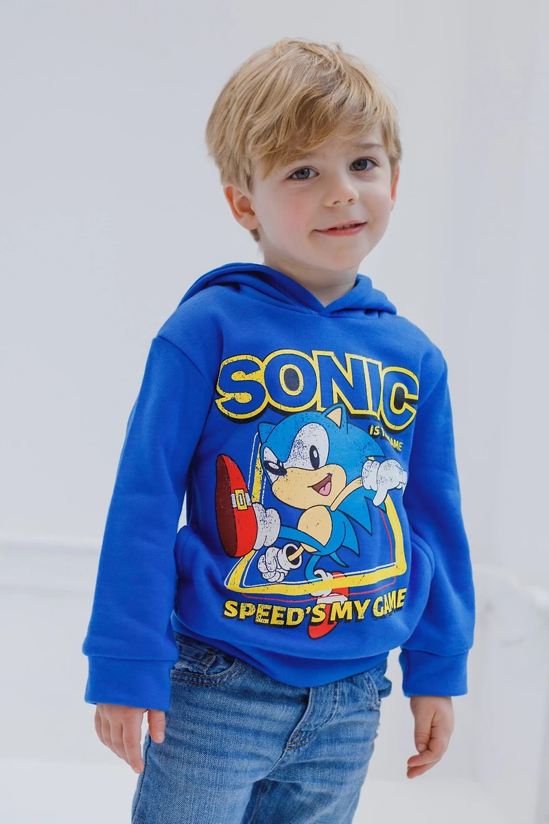 Sega Little Boys Sonic the Hedgehog Tails Knuckles Hoodie to