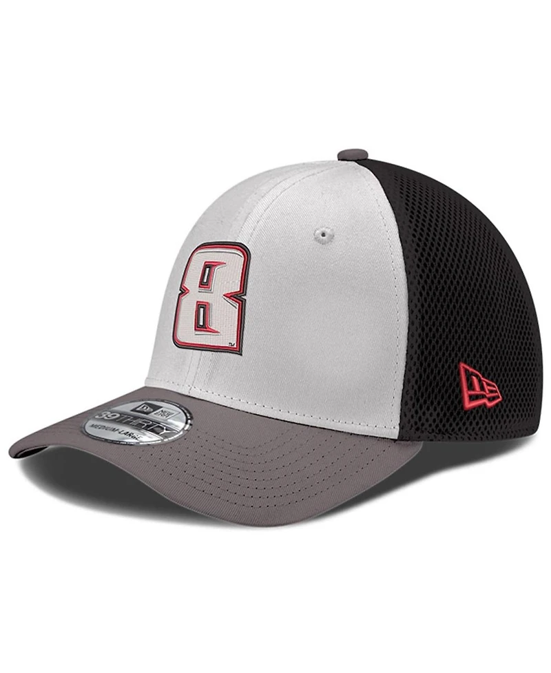 Men's New Era Gray, Black Kyle Busch 39THIRTY Neo Flex Fit Hat